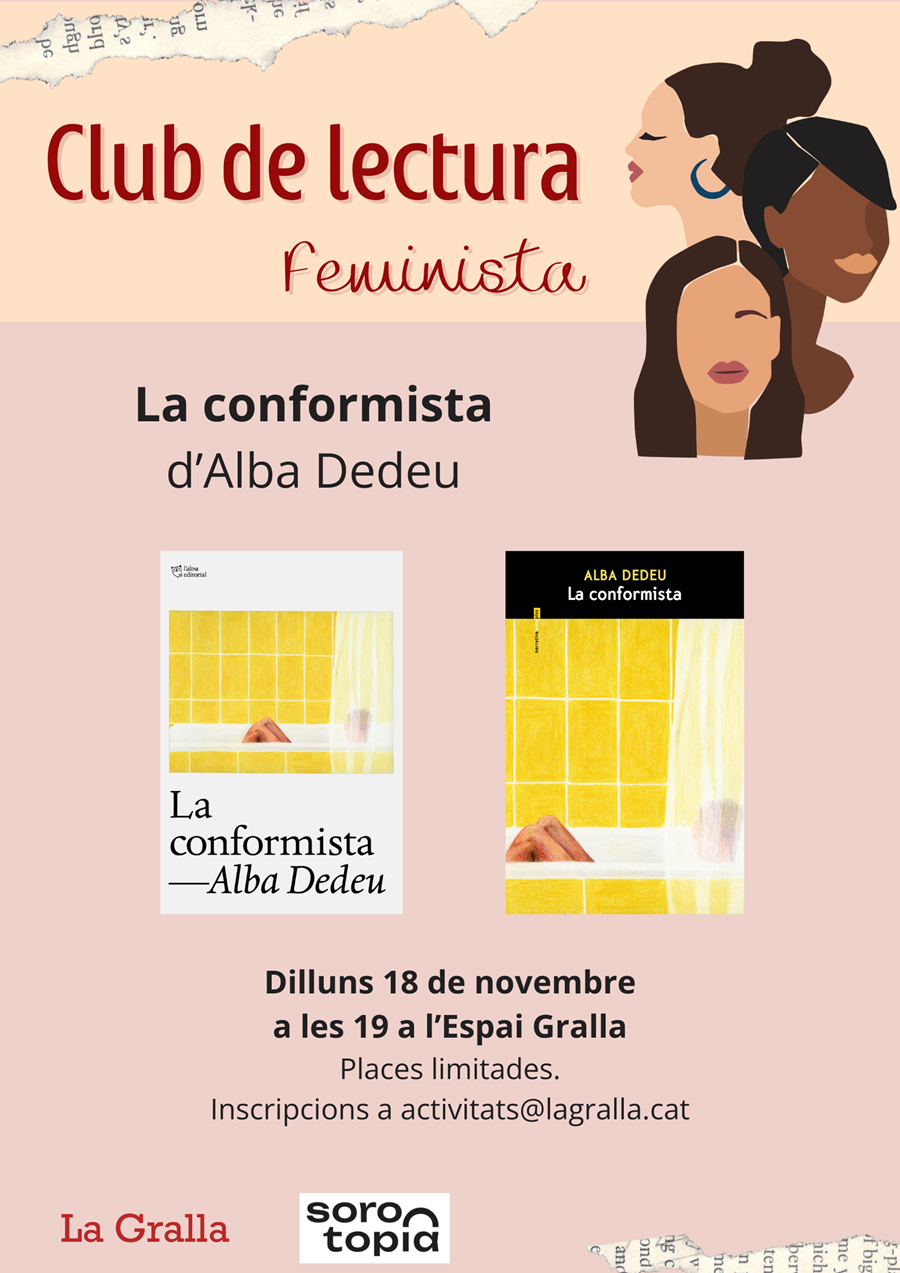 Club de lectura feminista: "La conformista" - Llibreria La Gralla | Llibreria online de Granollers