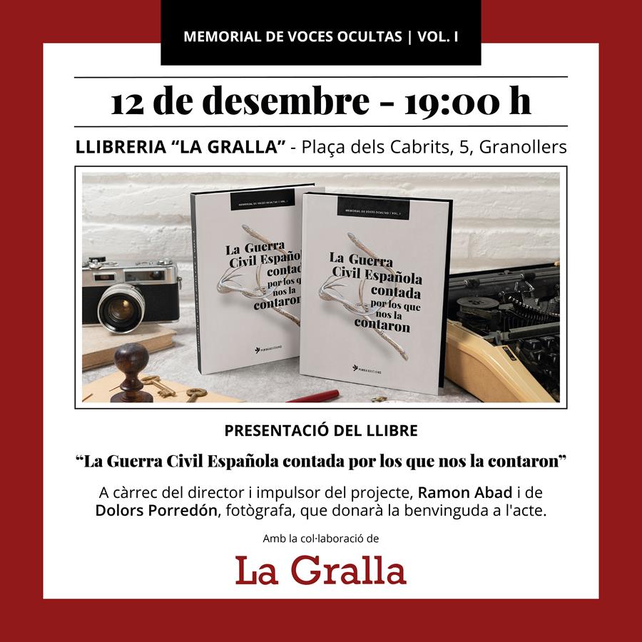 Presentació de "La Guerra Civil Espñola contada por los que nos la contaron" - Llibreria La Gralla | Llibreria online de Granollers