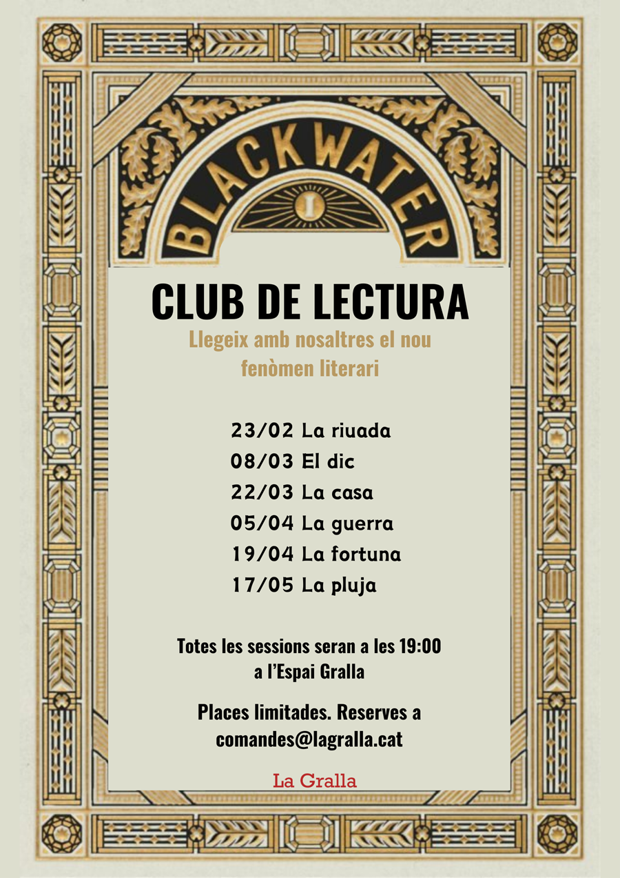 Club de lectura Blackwater - Llibreria La Gralla | Llibreria online de Granollers