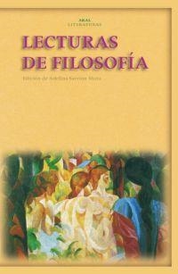 LECTURAS DE FILOSOFIA | 9788446022428 | VARIOS AUTORES | Llibreria La Gralla | Llibreria online de Granollers