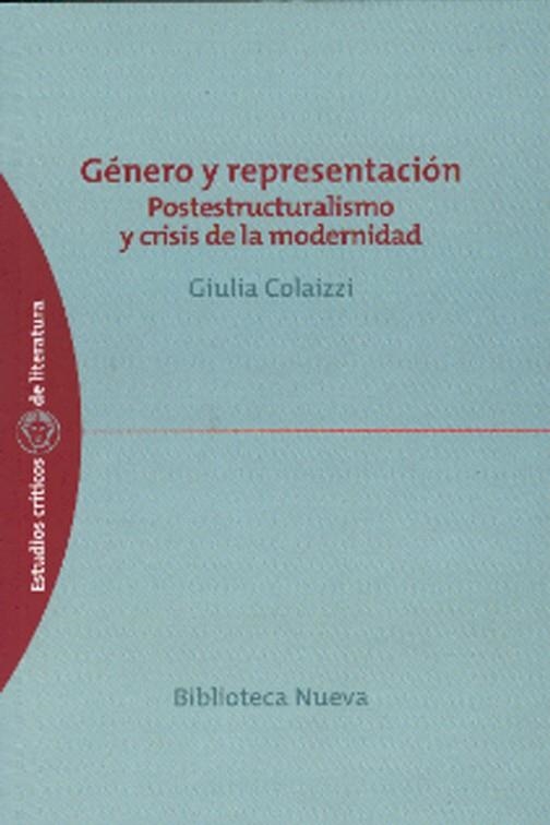 GENERO Y REPRESENTACION. POSTESTRUCTURALISMO Y CRISIS DE LA | 9788497425735 | COLAIZZI, GIULIA | Llibreria La Gralla | Llibreria online de Granollers