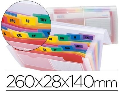 CARPETA ACORDIO TRANSPARENT 13 SEPARADORS 1/4 | 4710581438043 | BEA43804 | Llibreria La Gralla | Llibreria online de Granollers