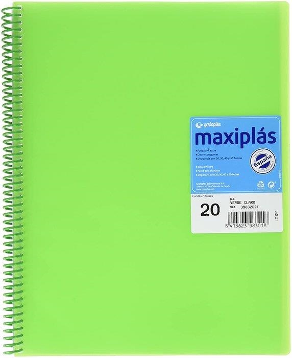 CARPETA 20 FUNDES MAXIPLAS VERDA | 8413623983018 | 39832021 | Llibreria La Gralla | Llibreria online de Granollers