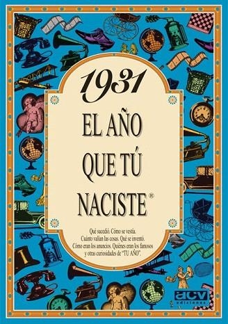 1931 AÑO QUE TU NACISTE | 9788488907684 | COLLADO BASCOMPTE, ROSA | Llibreria La Gralla | Librería online de Granollers