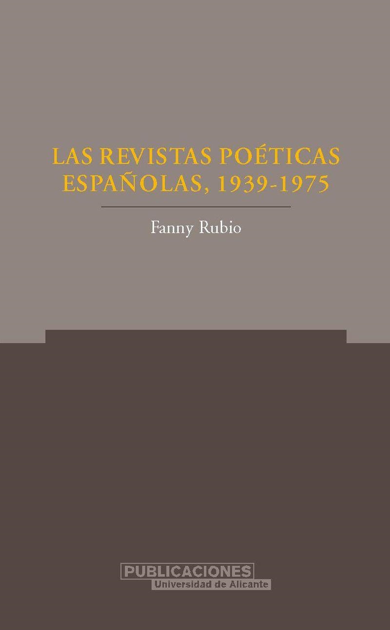 REVISTAS POETICAS ESPAÑOLAS 1939 1975 | 9788479087647 | RUBIO, FANNY | Llibreria La Gralla | Llibreria online de Granollers