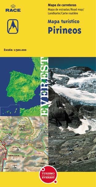 PIRINEOS MAPA TURISTICO 1:300 000 | 9788424101817 | CARTOGRAFÍA EVEREST | Llibreria La Gralla | Librería online de Granollers