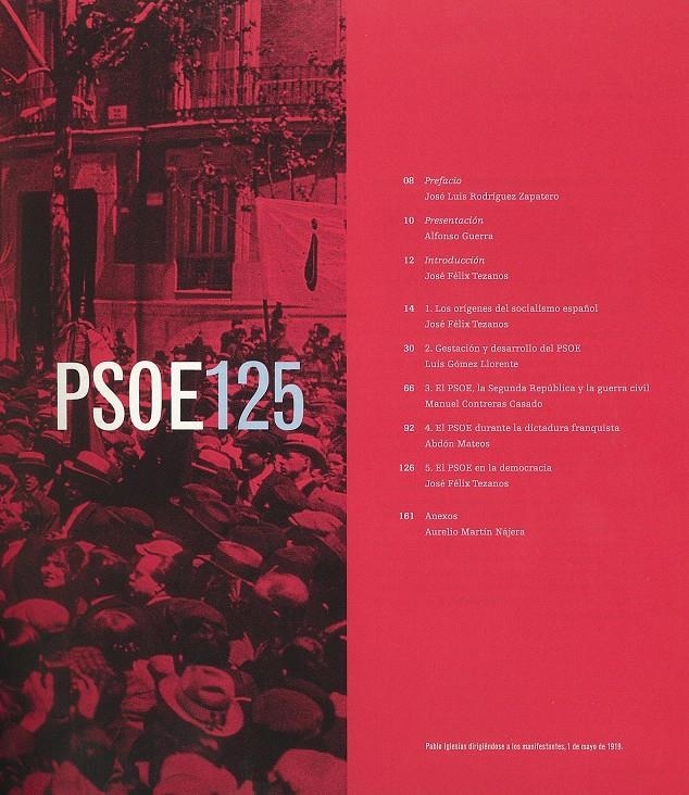 PSOE 125. 125 AÑOS DEL PARTIDO SOCIALISTA OBRERO ESPAÑOL | 9788495886101 | Llibreria La Gralla | Llibreria online de Granollers