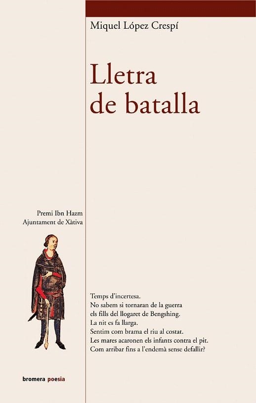 LLETRA DE BATALLA | 9788476609705 | LÓPEZ CRESPÍ, MIQUEL | Llibreria La Gralla | Llibreria online de Granollers