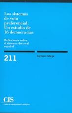 SISTEMAS DE VOTO PREFERENCIAL: UN ESTUDIO DE 16 DEMOCRACIAS, | 9788474763690 | ORTEGA, CARMEN | Llibreria La Gralla | Llibreria online de Granollers