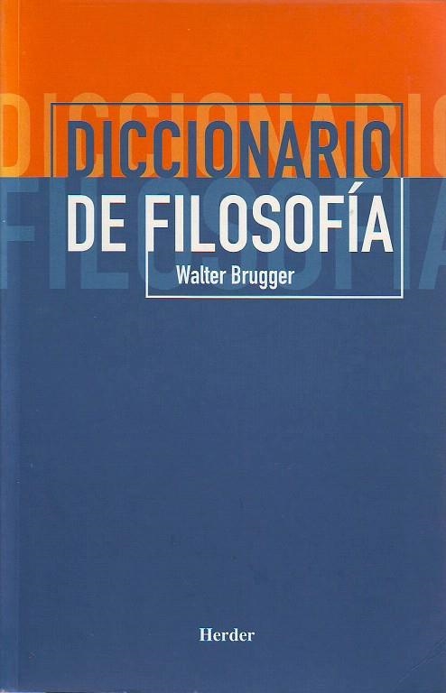 DICCIONARIO FILOSOFIA | 9788425424342 | BRUGGER, WALTER | Llibreria La Gralla | Llibreria online de Granollers