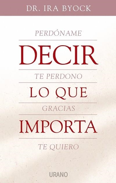 DECIR LO QUE IMPORTA | 9788479536121 | BYOCK, DR. IRA | Llibreria La Gralla | Llibreria online de Granollers