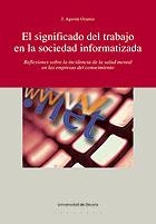 SIGNIFICADO DEL TRABAJO EN LA SOCIEDAD INFORMATIZADA, EL | 9788498300024 | OZAMIR, J. AGUSTIN | Llibreria La Gralla | Llibreria online de Granollers