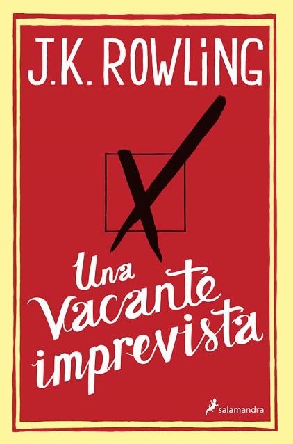 VACANTE IMPREVISTA, UNA | 9788498384925 | ROWLING, J. K. | Llibreria La Gralla | Llibreria online de Granollers