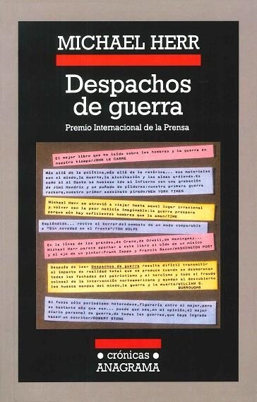 DESPACHOS DE GUERRA (CRONICAS ANAGRAMA 47) | 9788433925473 | HERR, MICHAEL | Llibreria La Gralla | Llibreria online de Granollers