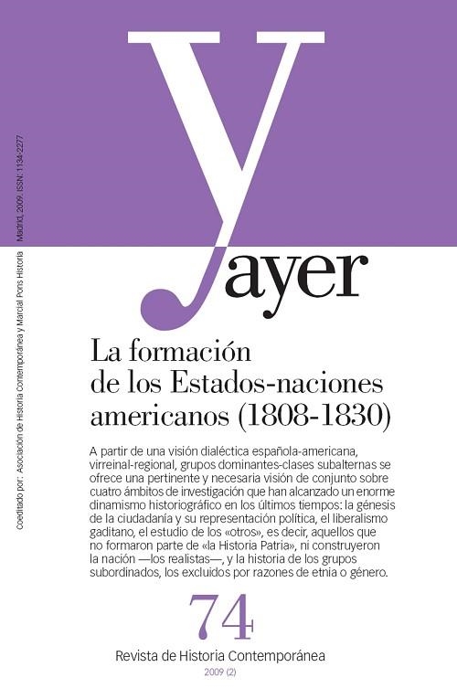 AYER 74. LA FORMACION DE DE LOS ESTADOS | 9788496467965 | AA.VV. | Llibreria La Gralla | Llibreria online de Granollers