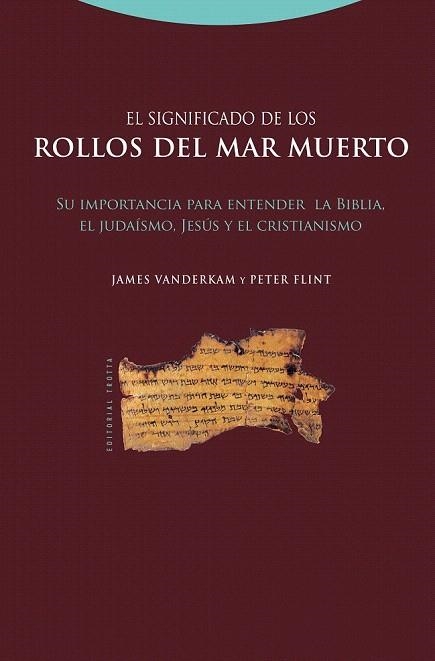 SIGNIFICADO DE LOS ROLLOS DEL MAR MUERTO, EL | 9788498790917 | VANDERKAM, JAMES / FLINT, PETER | Llibreria La Gralla | Llibreria online de Granollers