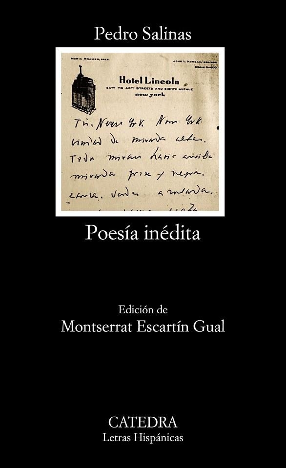 POESÍA INÉDITA | 9788437630977 | SALINAS SERRANO, PEDRO | Llibreria La Gralla | Llibreria online de Granollers