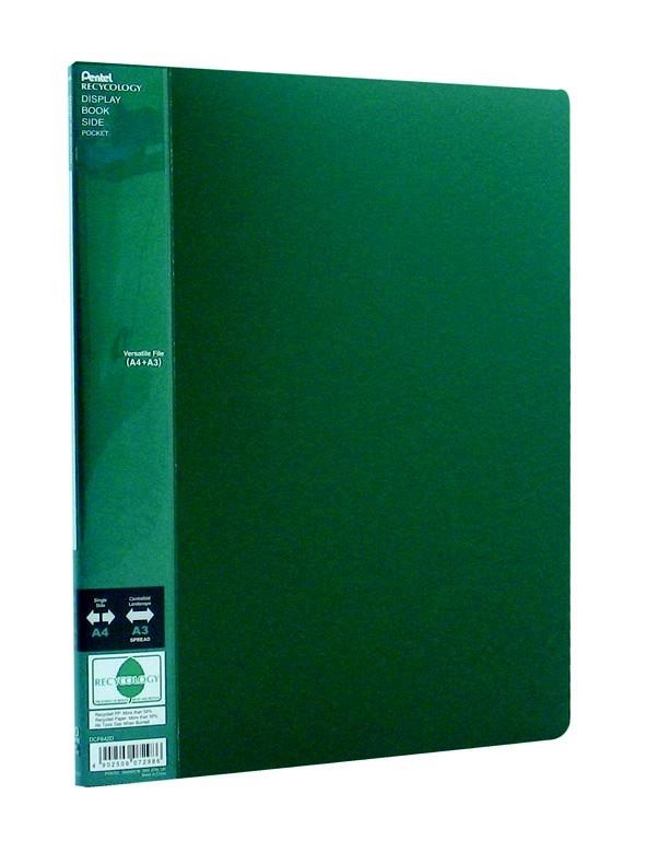 ***CARPETA 20 FUNDES PENTEL RECYCOLOGY A4 A3 VERDA | 4902506072986 | PENDCF642D | Llibreria La Gralla | Llibreria online de Granollers