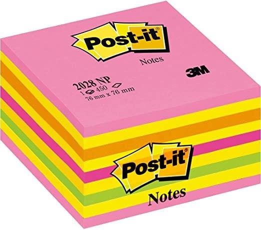 BLOC NOTES POST IT 76X76 MULTICOLORS ROSA | 4001895871368 | 3M2028NP | Llibreria La Gralla | Llibreria online de Granollers