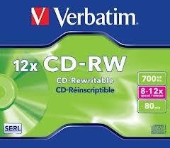 CD VERBATIM RW REESCRIBIBLE 700MB | VER43147 | Llibreria La Gralla | Llibreria online de Granollers