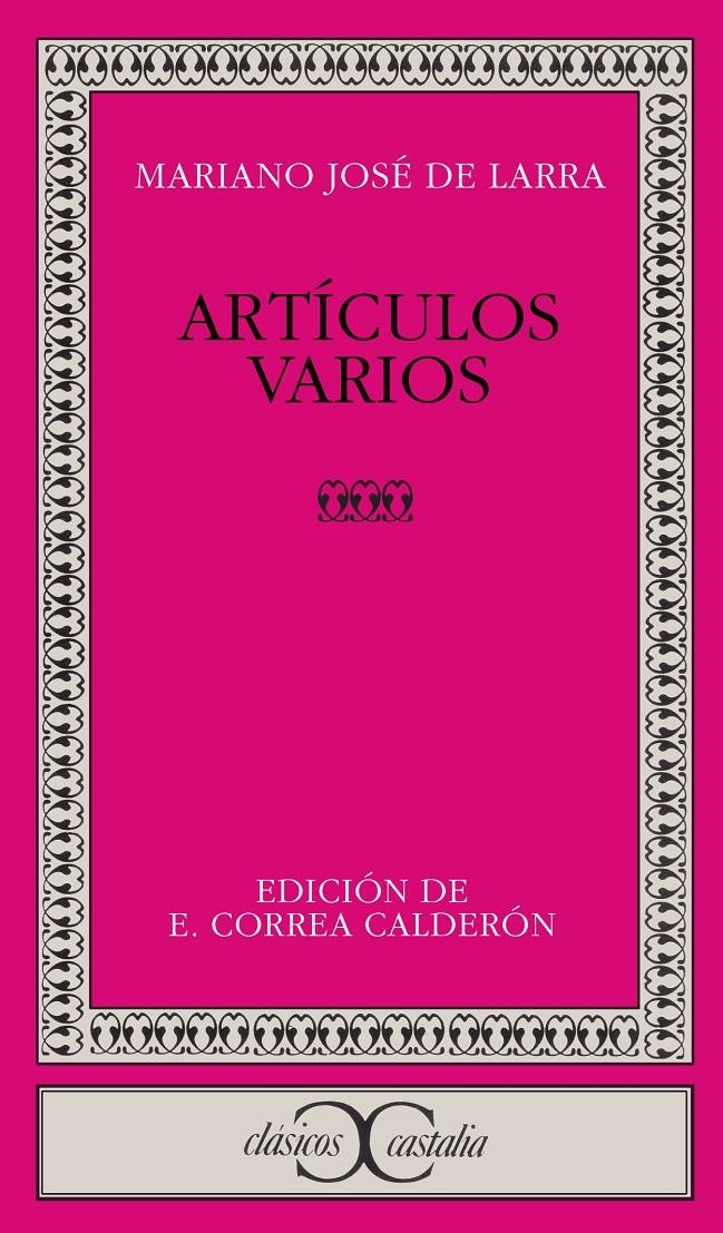 ARTICULOS VARIOS | 9788470392252 | DE LARRA, MARIANO JOSÉ | Llibreria La Gralla | Llibreria online de Granollers