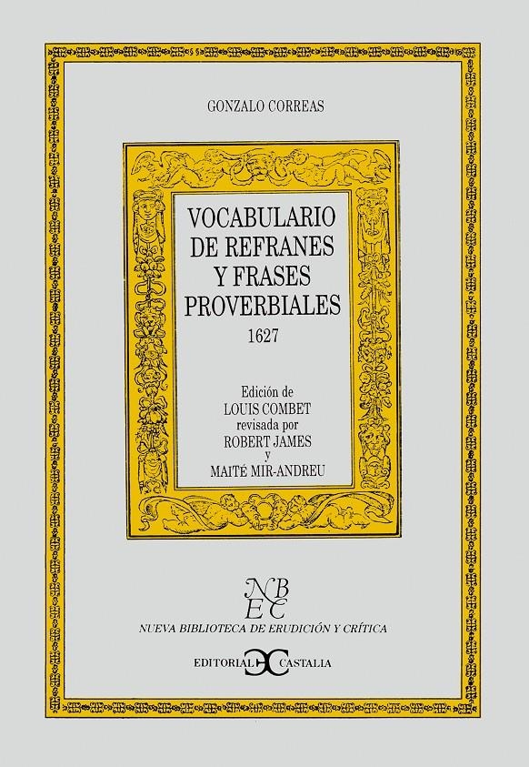 VOCABULARIO DE REFRANES Y FRASES PROVERBIALES (1627) | 9788470398766 | CORREAS, GONZALO | Llibreria La Gralla | Llibreria online de Granollers