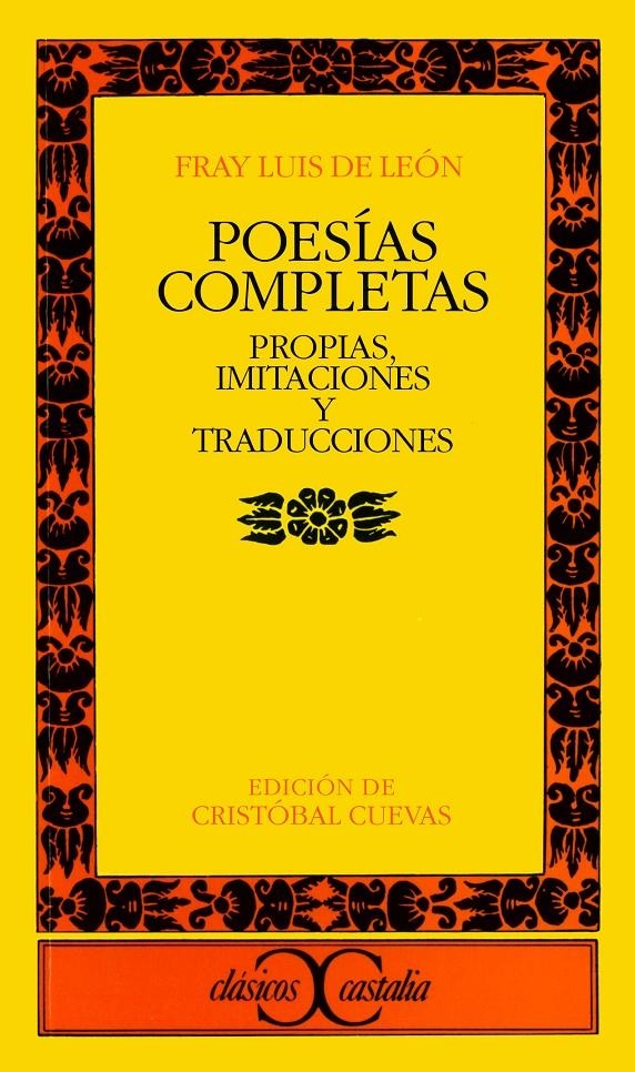 POESIAS COMPLETAS FRAY LUIS DE LEON (CLASICOS CASTALIA 262) | 9788470398988 | DE LEON, FRAY LUIS | Llibreria La Gralla | Llibreria online de Granollers