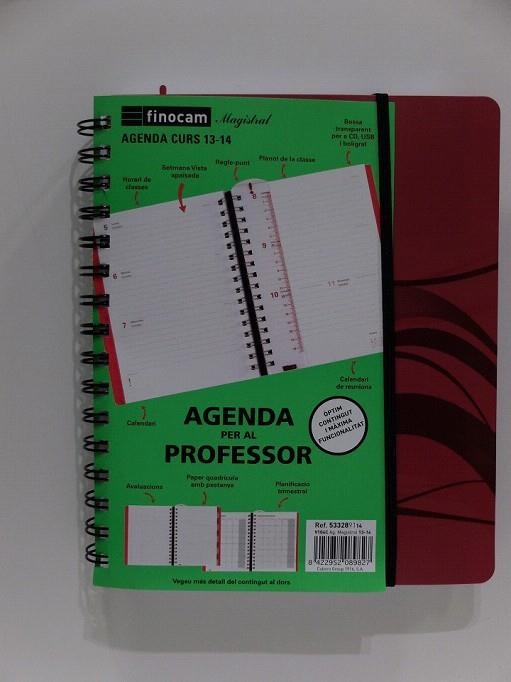 ***AGENDA PROFESSOR 13-14 FINOCAM MAGISTRAL DUNES VERMELL A5 SV | 8422952075431 | FINV104C | Llibreria La Gralla | Llibreria online de Granollers