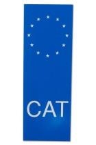 ADHESIU PVC MATRÍCULA "CAT" | LG272208 | Llibreria La Gralla | Llibreria online de Granollers
