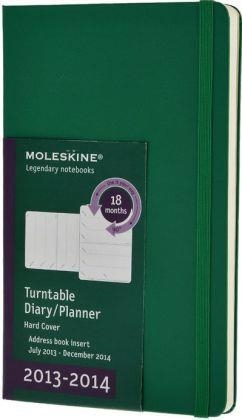 MOLESKINE 18 MONTHS TURNTABLE DIARY PLANNER HARD COVER GREEN 13X21 | 9788866136705 | Llibreria La Gralla | Llibreria online de Granollers