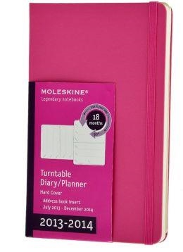 MOLESKINE 18 MONTHS TURNTABLE DIARY PLANNER HARD COVER MAGENTA 9X14 | 9788866136668 | Llibreria La Gralla | Llibreria online de Granollers