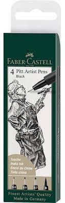 RETOLADORS 4 UN FABER CASTELL PITT ARTIST PENS NEGRE | 4005401671008 | FAB167100 | Llibreria La Gralla | Llibreria online de Granollers