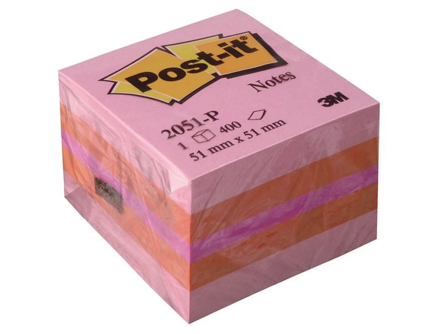 BLOC NOTES POST- IT MINICUBS ROSA | 4001895853821 | 3M2051P | Llibreria La Gralla | Llibreria online de Granollers