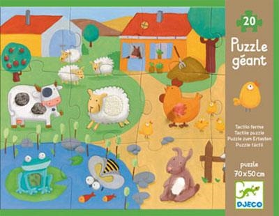 PUZZLE PIEZAS GIGANTES TACTILES DJECO (20 PIEZAS 70X50) | 3070900071179 | Llibreria La Gralla | Librería online de Granollers