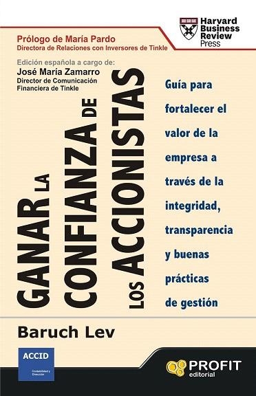 GANAR LA CONFIANZA DE LOS ACCIONISTAS | 9788415505211 | LEV, BARUCH | Llibreria La Gralla | Llibreria online de Granollers