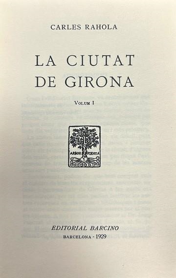 CIUTAT DE GIRONA, LA (PACK 2 VOL) | 9788485031085 | RAHOLA, CARLES | Llibreria La Gralla | Llibreria online de Granollers