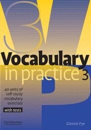 VOCABULARY IN PRACTICE 3 PRE-INTEMEDIATE | 9780521753753 | PYE, GLENNIS | Llibreria La Gralla | Llibreria online de Granollers