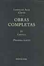 OBRAS COMPLETAS 4 CRITICA (PRIMERA PARTE) | 9788484590538 | ALAS CLARIN, LEOPOLDO | Llibreria La Gralla | Llibreria online de Granollers