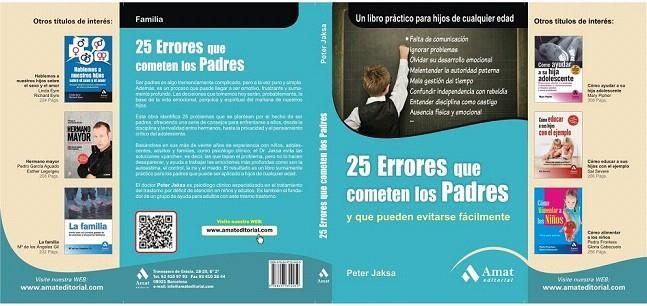 25 ERRORES QUE COMETEN LOS PADRES | 9788497354059 | JAKSA, PETER | Llibreria La Gralla | Llibreria online de Granollers