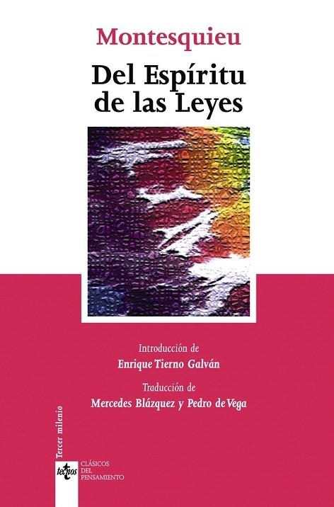 DEL ESPIRITU DE LAS LEYES | 9788430945320 | MONTESQUIEU | Llibreria La Gralla | Librería online de Granollers