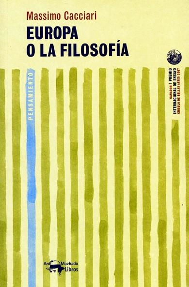 EUROPA O LA FILOSOFIA | 9788477748205 | CACCIARI, MASSIMO | Llibreria La Gralla | Llibreria online de Granollers