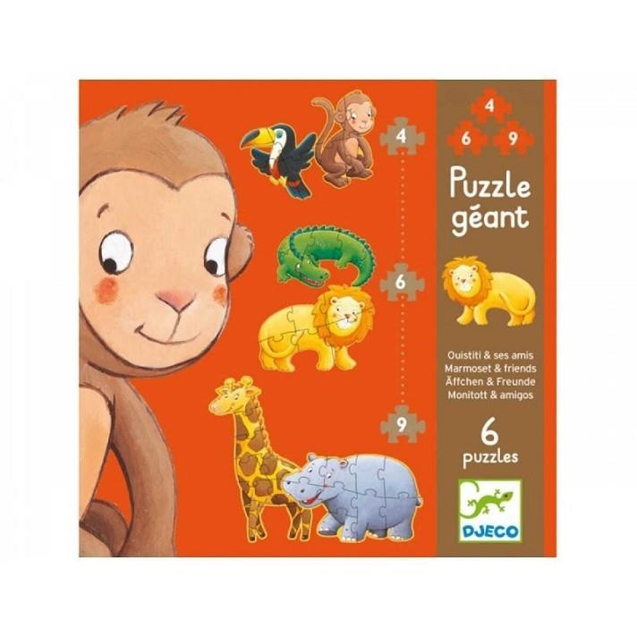 JUEGO DE 6 PUZZLES MONITO Y SUS AMIGOS (4 6 Y 9 PIEZAS) | 3070900071148 | Llibreria La Gralla | Librería online de Granollers