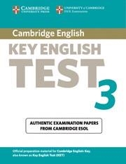 CAMBRIDGE KEY ENGLISH TEST 3 STUDENT'S BOOK WITHOUT ANSWERS | 9780521754781 | CAMBRIDGE ESOL | Llibreria La Gralla | Llibreria online de Granollers