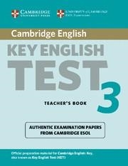 CAMBRIDGE KEY ENGLISH TEST 3 TEACHER'S BOOK | 9780521754804 | CAMBRIDGE ESOL | Llibreria La Gralla | Llibreria online de Granollers