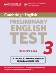 CAMBRIDGE PRELIMINARY ENGLISH TEST 3 TEACHER'S BOOK | 9780521754743 | Llibreria La Gralla | Llibreria online de Granollers