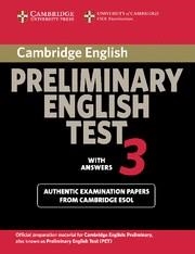 CAMBRIDGE PRELIMINARY ENGLISH TEST 3 SB WITH ASNWERS | 9780521754736 | Llibreria La Gralla | Llibreria online de Granollers