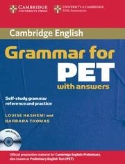 CAMBRIDGE GRAMMAR FOR PET (BOOK WITH ANSWERS+CD) | 9780521601207 | HASHEMI, LOUISE; THOMAS, BARBARA | Llibreria La Gralla | Llibreria online de Granollers