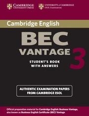 CAMBRIDGE BEC VANTAGE 3 STUDENT'S BOOK WITH ANSWERS | 9780521671996 | Llibreria La Gralla | Llibreria online de Granollers