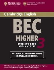 CAMBRIDGE BEC HIGHER 3 STUDENT'S BOOK WITH ANSWERS | 9780521672030 | Llibreria La Gralla | Llibreria online de Granollers