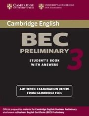 CAMBRIDGE BEC PRELIMINARY 3 STUDENT'S BOOK WITH ANSWERS | 9780521671958 | Llibreria La Gralla | Llibreria online de Granollers